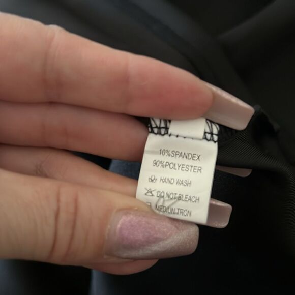 Elegant One Shoulder Layered Irregular Sleeve Black  Midi Dress - Picture 12 of 13